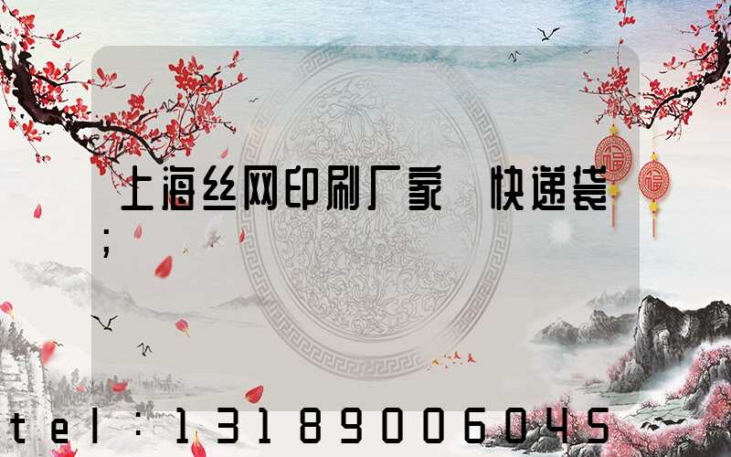 上海丝网印刷厂家 快递袋